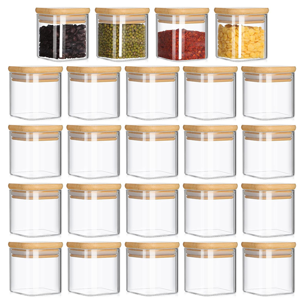 Food Storage Set Glass - مجموعة برطمانات زجاجية مكونة من 6