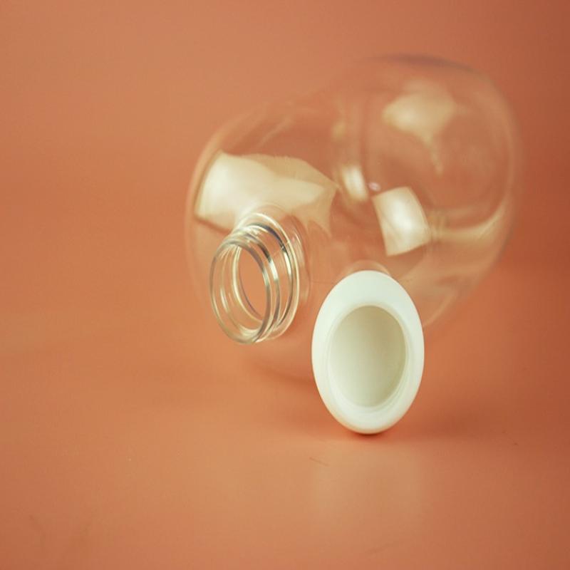 Food Storage Without Plastic - زجاجة بلاستيكية لمشروب الشاي بالحليب، حاوية