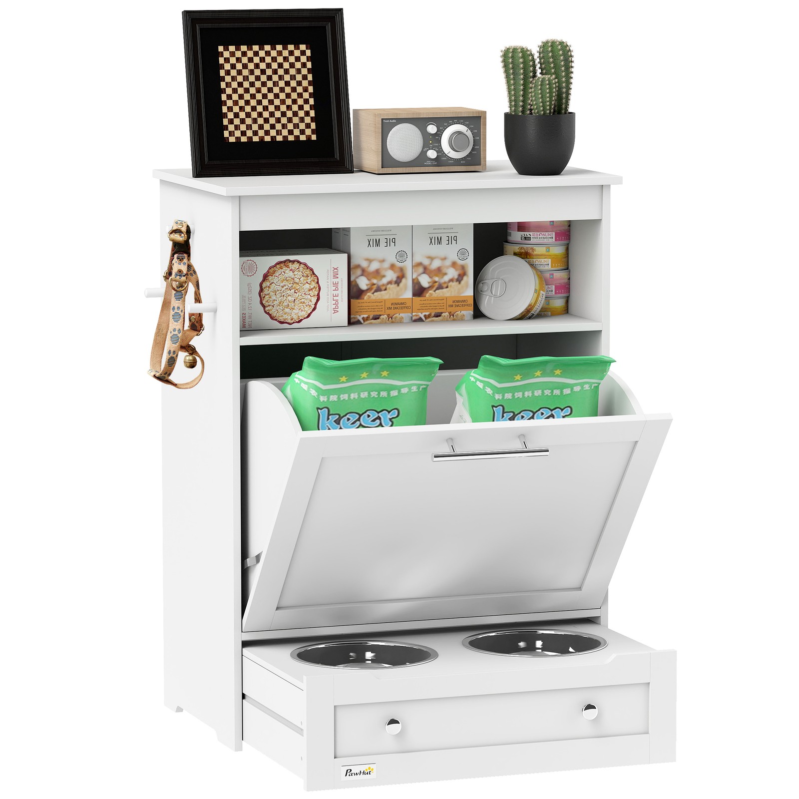 Food Storage For Dog - محطة تغذية الحيوانات الأليفة، خزانة تخزين