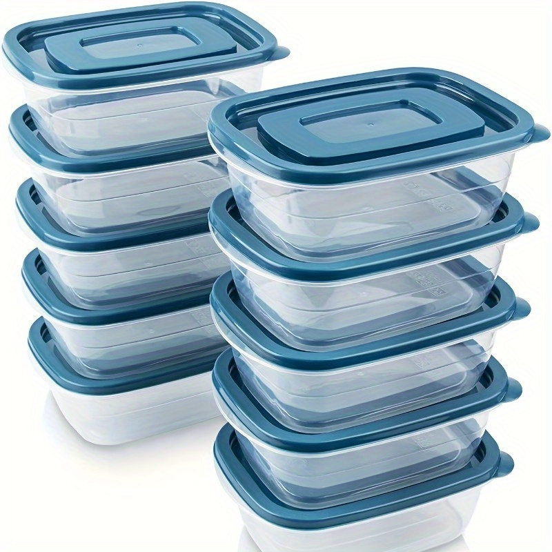 Food Storage Containers Set - مجموعة من 6 حاويات بلاستيكية شفافة