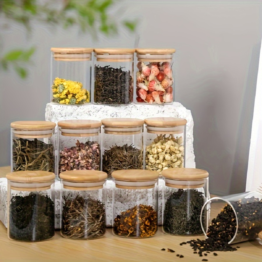 Food Storage Set Glass - برطمان تخزين زجاجي محكم الغلق بغطاء