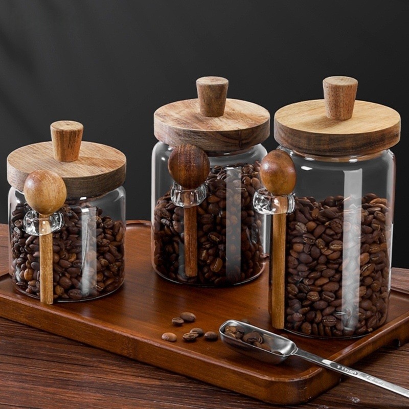 Food Storage Set Glass - مجموعة علب زجاجية من ABJI مع