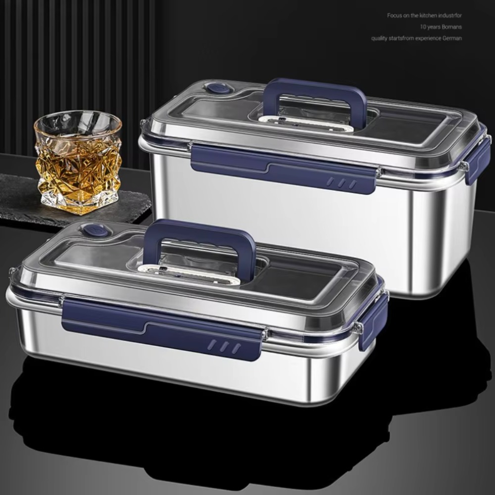 Food Storage Kitchen Container Set - مجموعة حاويات تخزين الطعام من الفولاذ