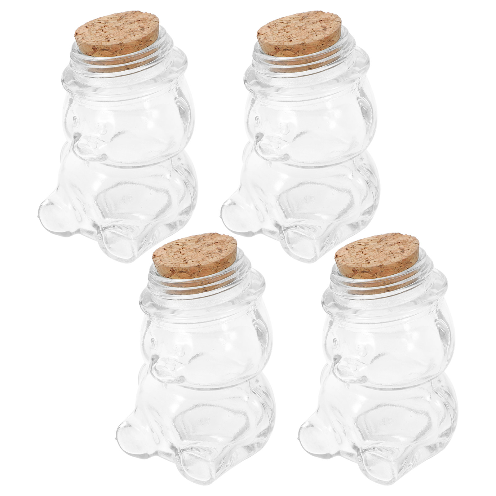 Food Storage Containers Set - طقم من 4 أوعية زجاجية شفافة