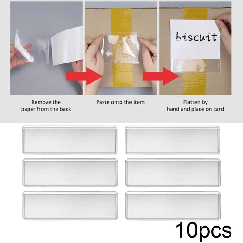 Food Storage No Pantry - 10 قطع من حاملات الملصقات الشفافة