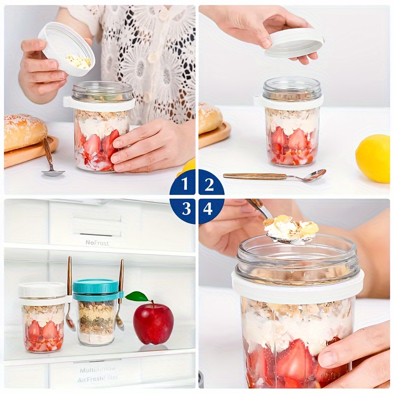 1 قطعة/2 قطعة كوب الشوفان الزج - مراجعة Food Storage Set Glass وسعره