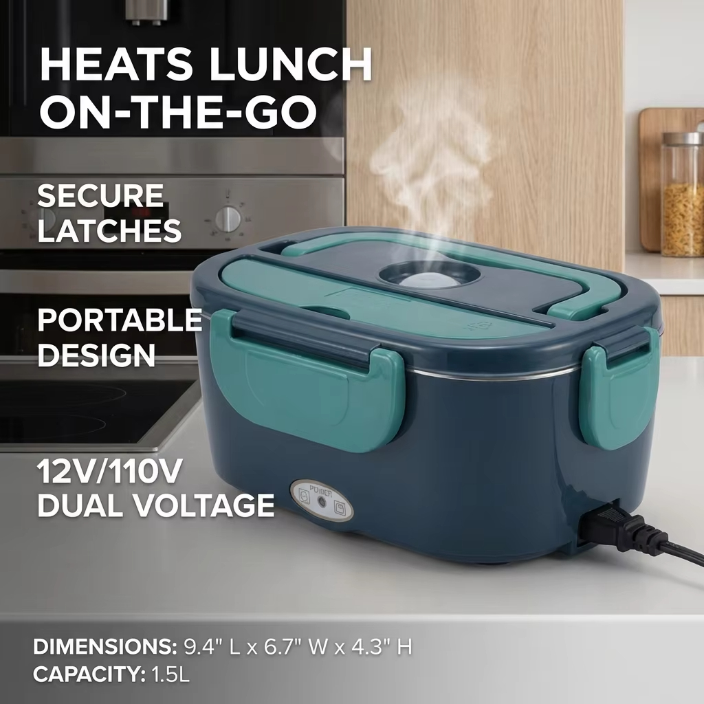 صندوق غداء كهربائي محمول سعة 1 - مراجعة Portable Food Warmer وسعره