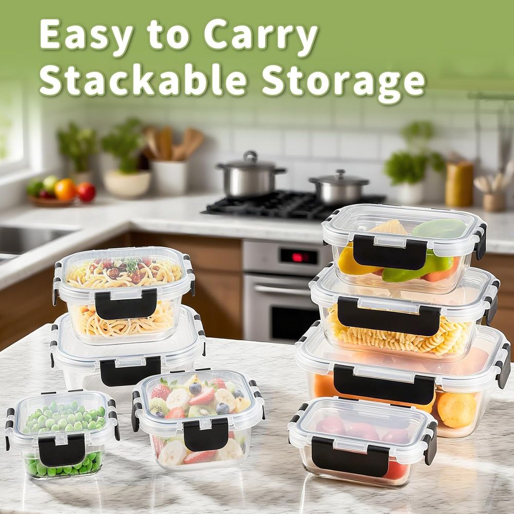 طقم تخزين طعام من الزجاج البور - مراجعة Food Storage Set Glass وسعره