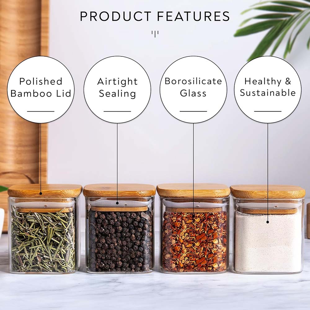 مجموعة برطمانات زجاجية مزودة ب - مراجعة Food Storage Set Glass وسعره