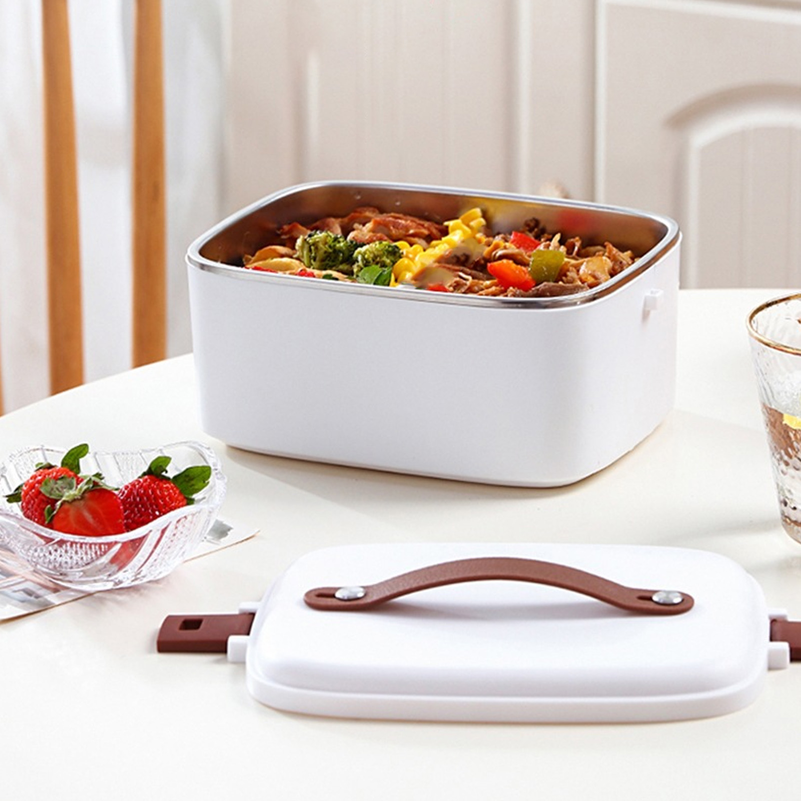صندوق غداء كهربي سخان طعام 1.8 - مراجعة Portable Food Warmer وسعره