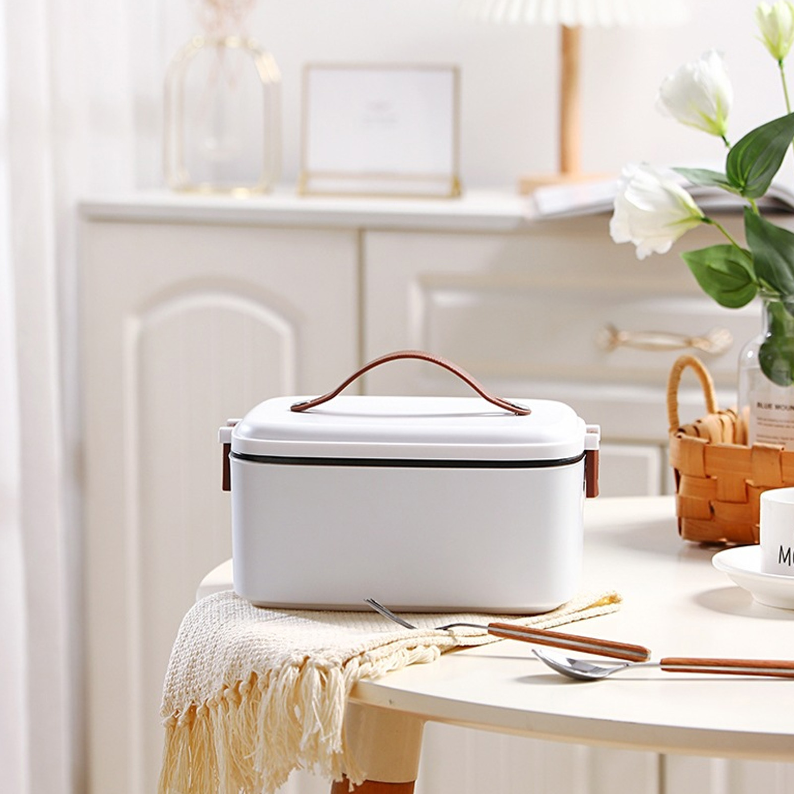 صندوق غداء كهربي سخان طعام 1.8 - مراجعة Portable Food Warmer وسعره