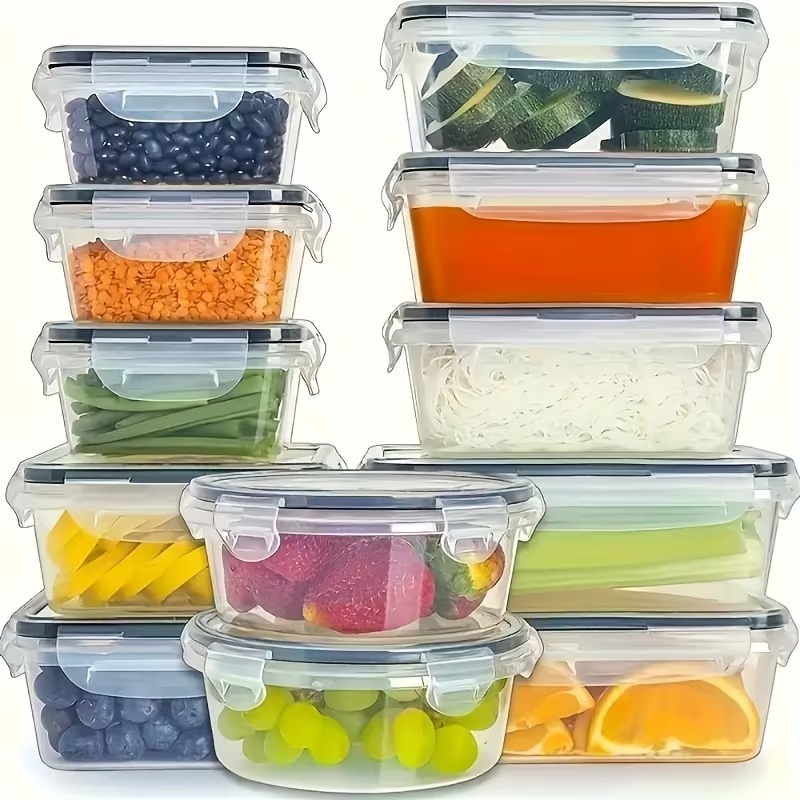 حاويات تخزين طعام شفافة من 4 ق - مراجعة Food Storage Containers Set وسعره