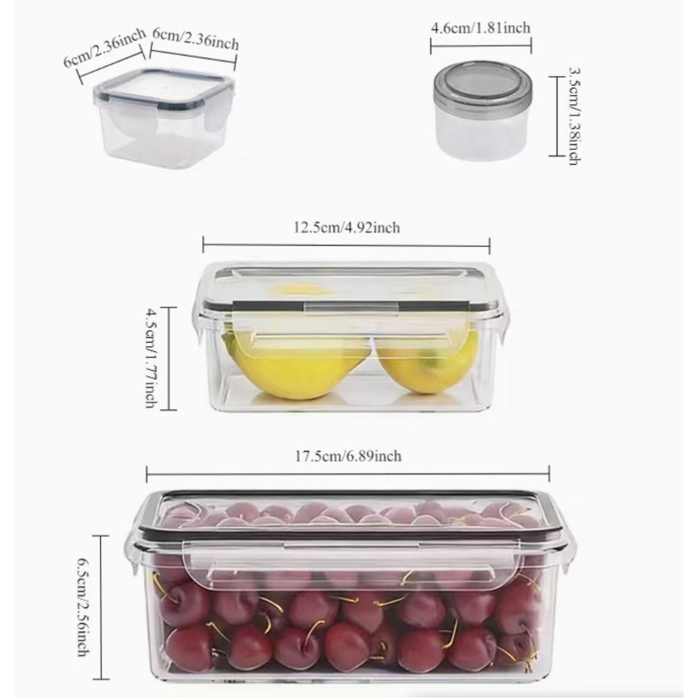 حاويات تخزين طعام شفافة من 4 ق - مراجعة Food Storage Containers Set وسعره