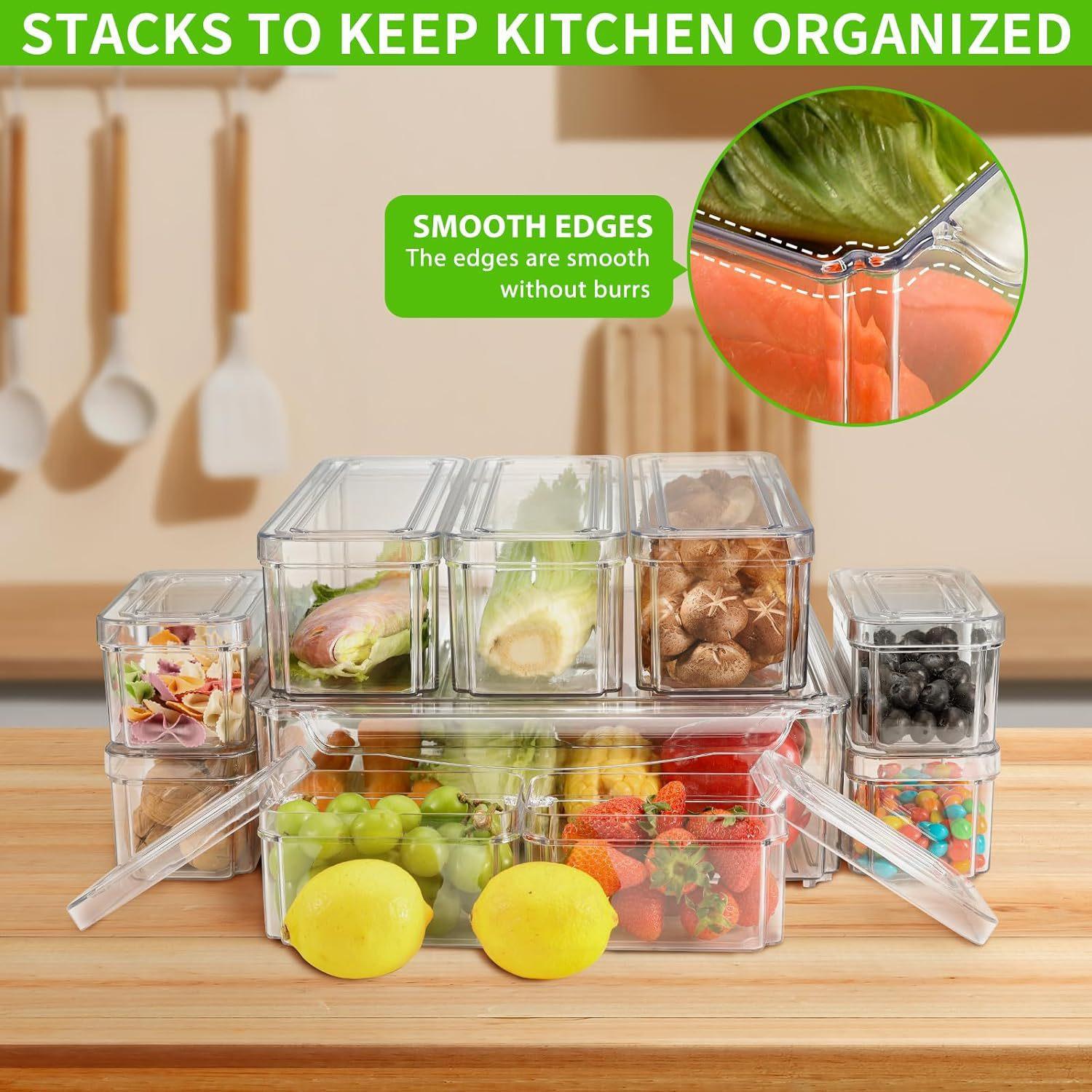 10/14 قطعة من صناديق تنظيم الث - مراجعة Food Storage Without Plastic وسعره