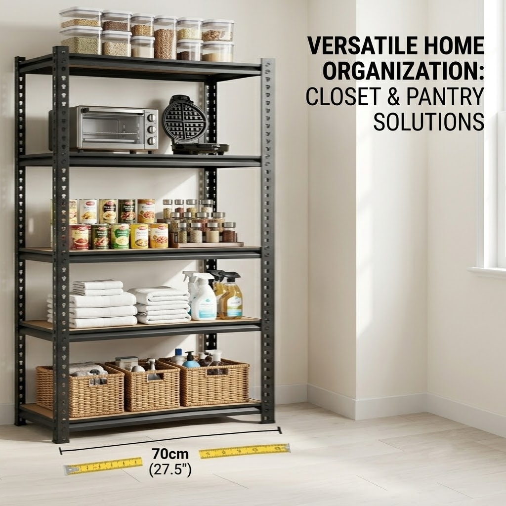 وحدة تخزين معدنية نحيفة بخمسة  - مراجعة Food Storage No Pantry وسعره