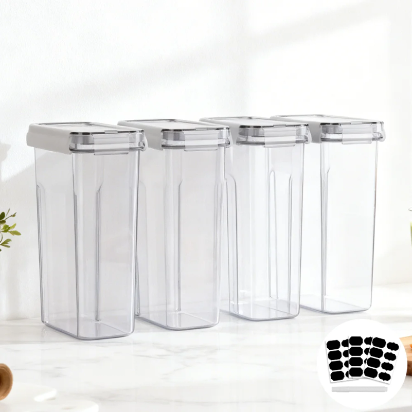 مجموعة حاويات طعام 4 قطع/8 قطع - مراجعة Food Storage Kitchen Container Set وسعره