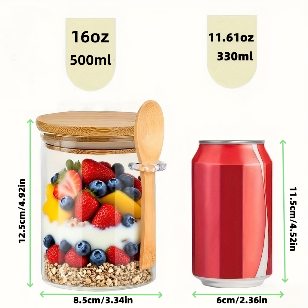 مجموعة أكواب زجاجية للشوفان 1/ - مراجعة Food Storage Set Glass وسعره