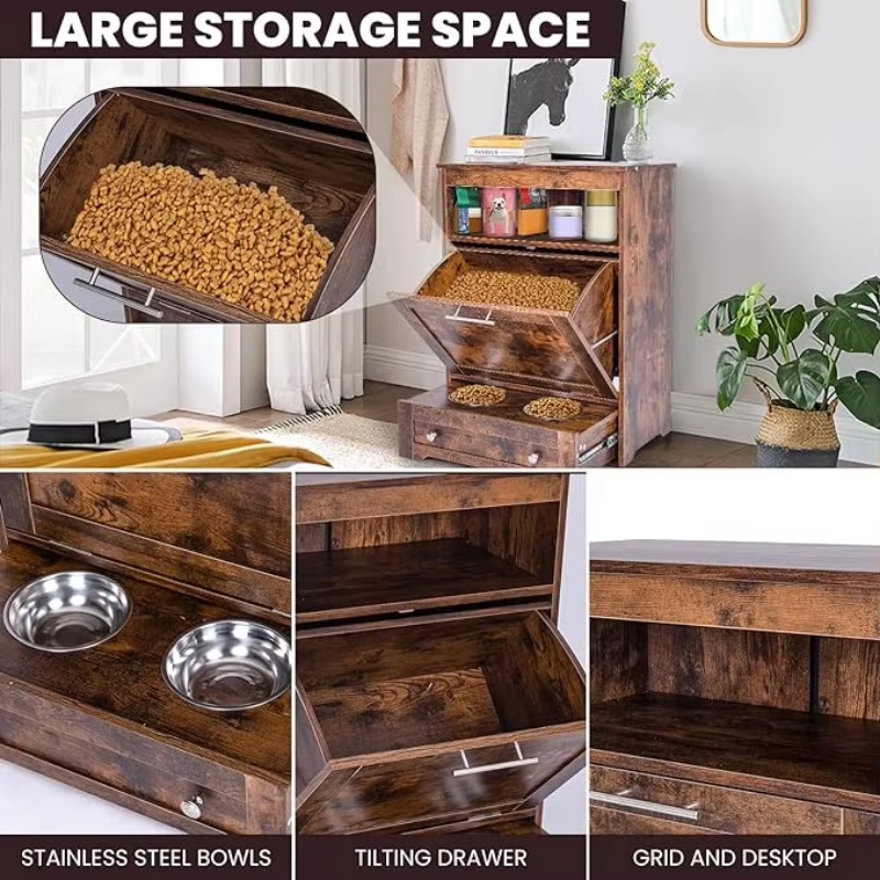 محطة تغذية الحيوانات الأليفة ا - مراجعة Food Storage In Cabinets وسعره