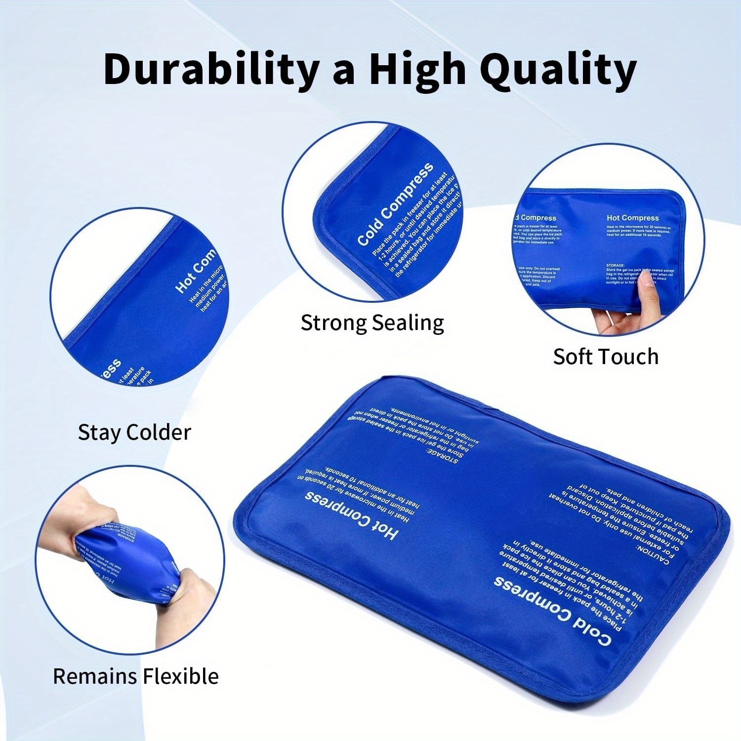 كمادات ثلج للإصابات، كمادات جل - مراجعة Cold Pack Ice Gel وسعره