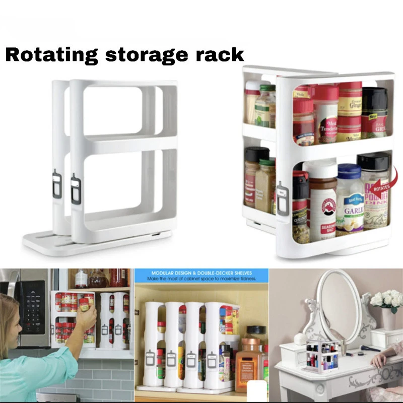 رف دوار للتخزين متعدد الطبقات، - مراجعة Food Storage In Cabinets وسعره