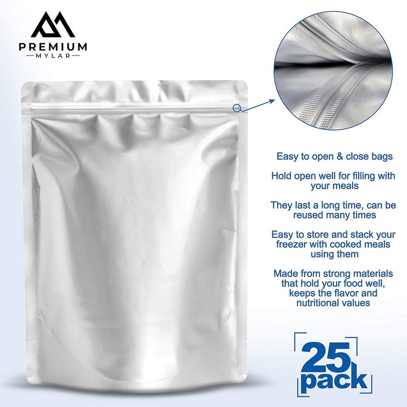 25 كيس مايلار - أكياس مايلار ق - مراجعة Food Storage In Mylar Bags وسعره